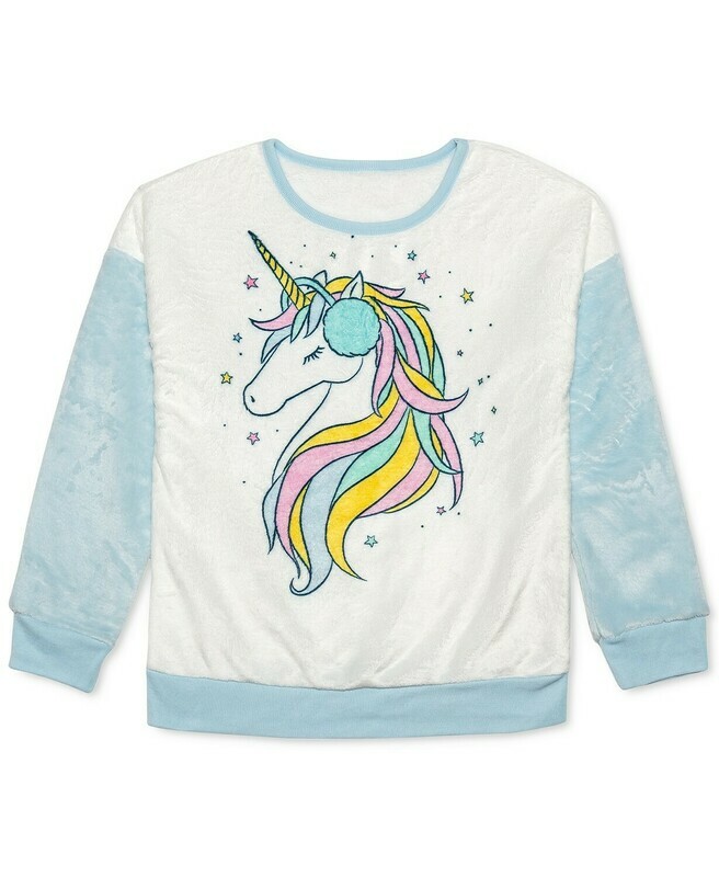 Evy of California Big Girls Unicorn Sweatshirt