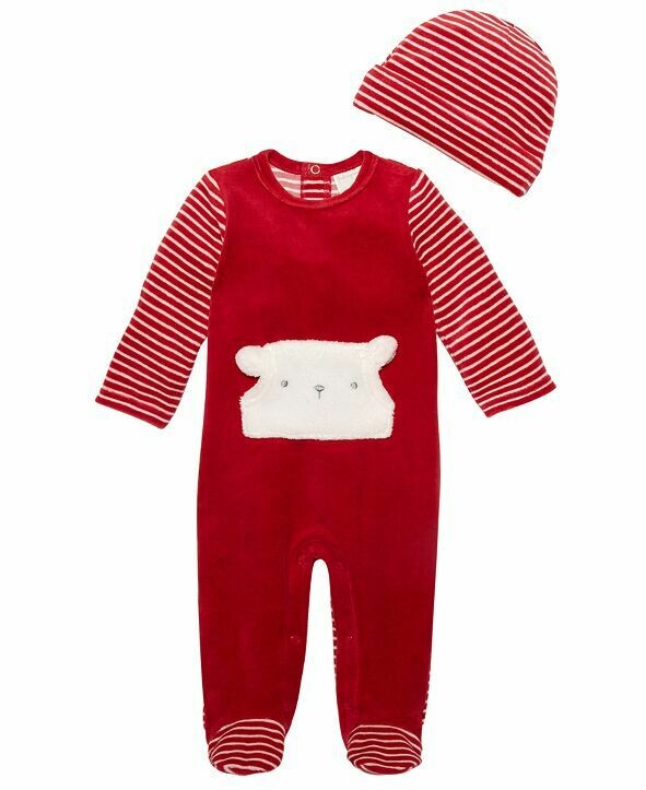 First Impressions Baby Boys 2-Pc. Hat & Footed Striped Coverall Se