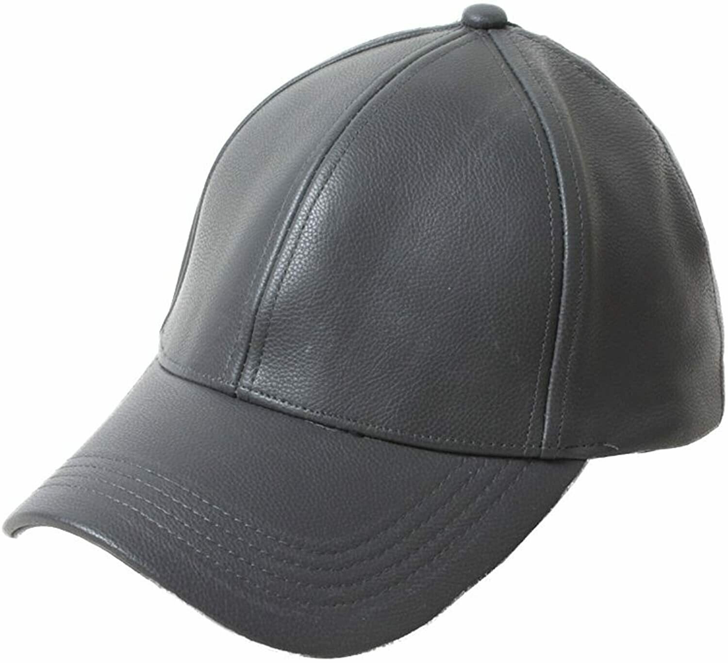 David &amp; Young Faux Leather Ball Cap - Grey