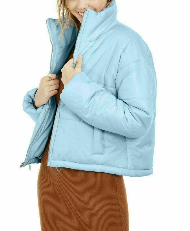 Celebrity Pink Juniors&#39; Cropped Puffer Coat Blue