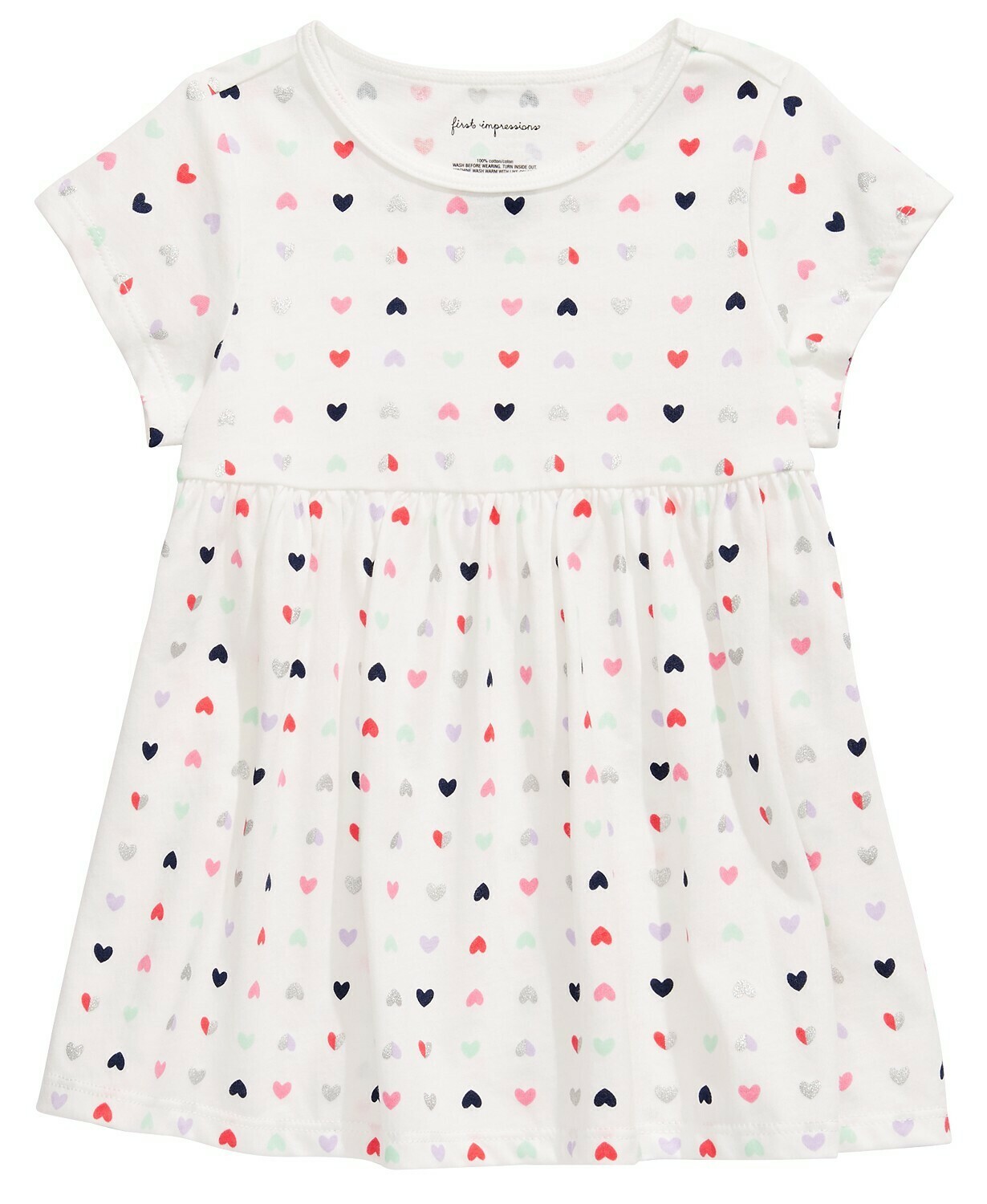 First Impressions Toddler Girls Heart-Print Cotton Tunic