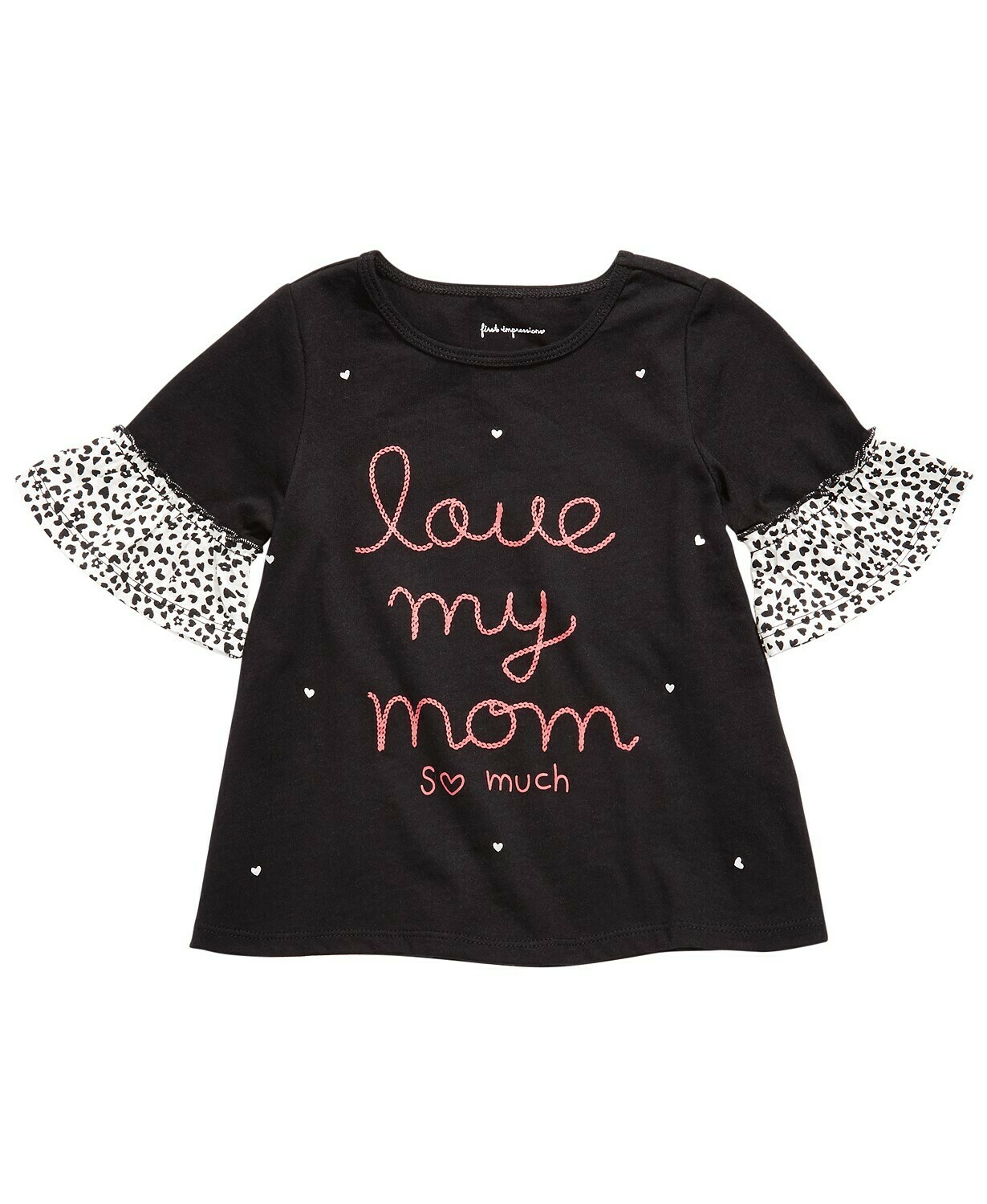 First Impressions Baby Girls Cotton Love My Mom-Print Cotton Top