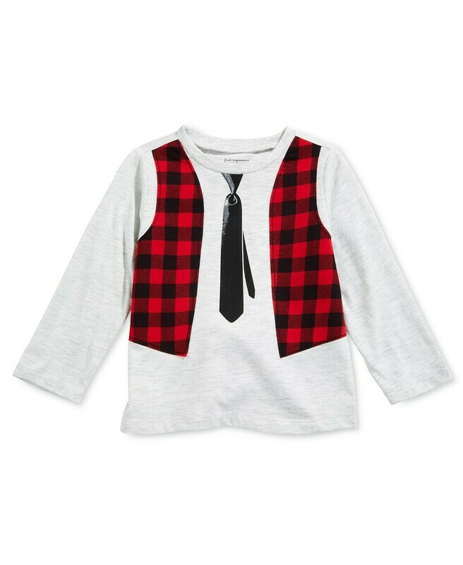First Impressions Baby Boys Vest-Print T-Shirt