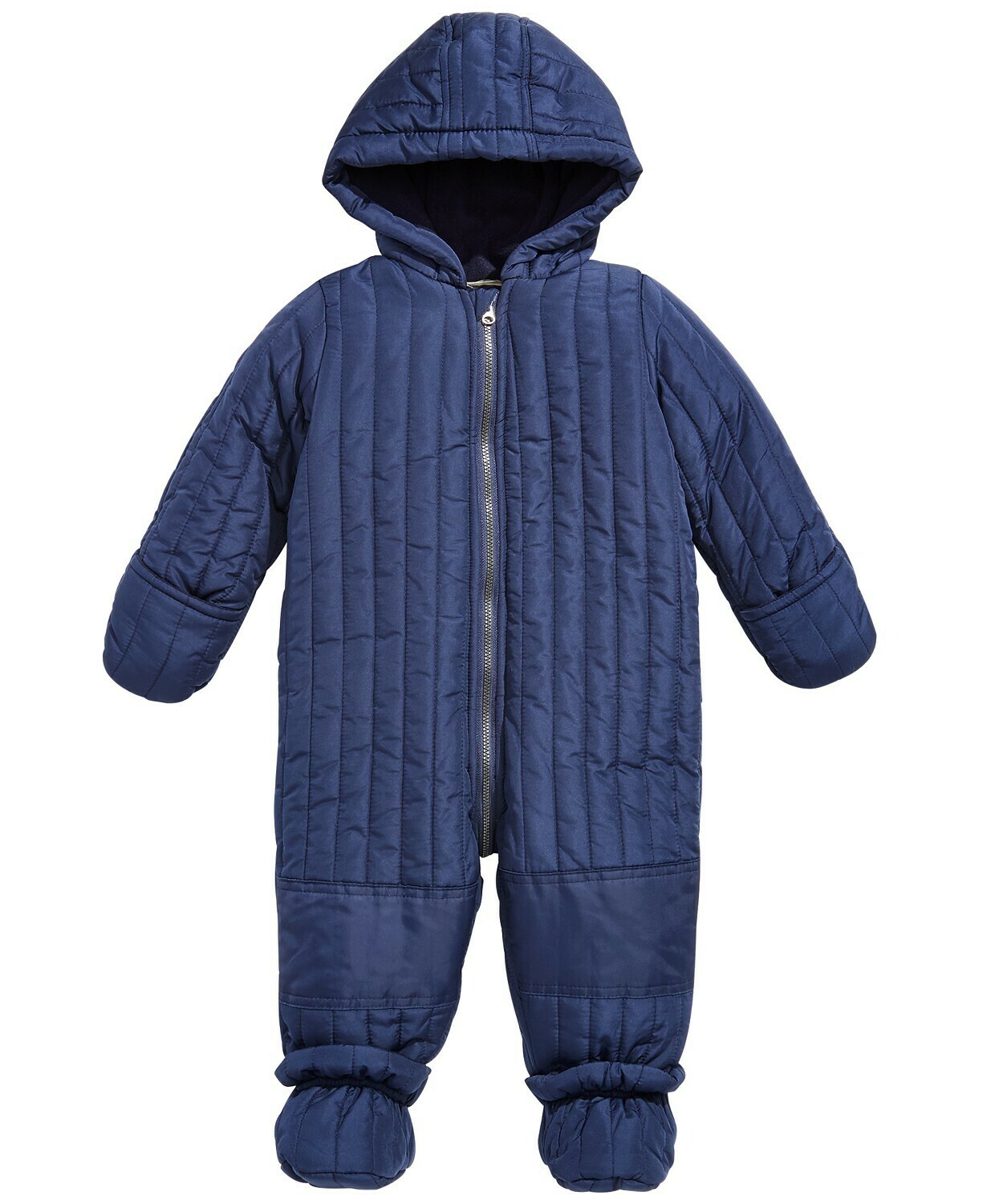 First Impressions Baby Boys Quilted Detachable Foot Snowsuit