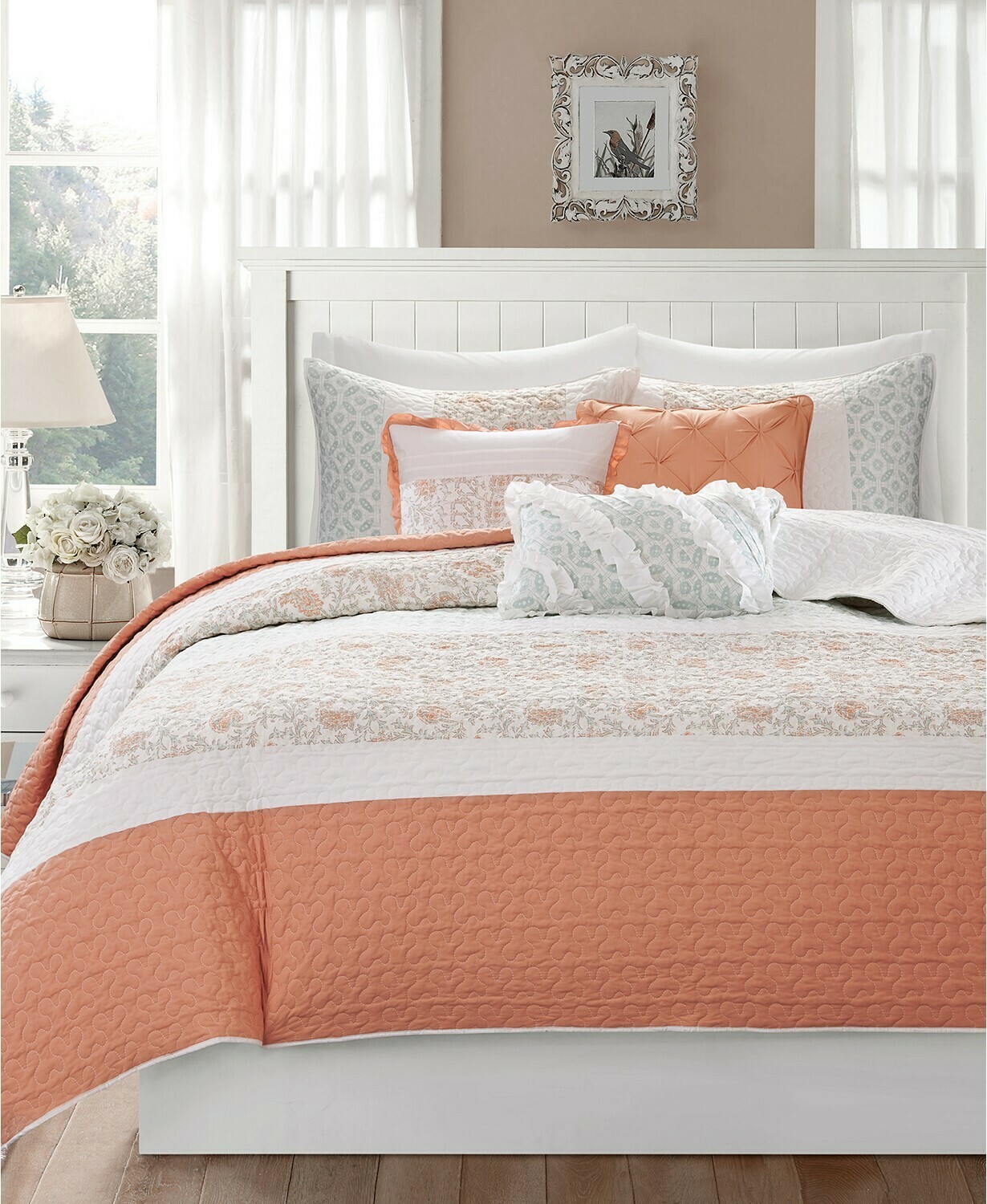 Madison Park Dawn 6-Pc. Quilted Full/Queen Coverlet Set Bedding