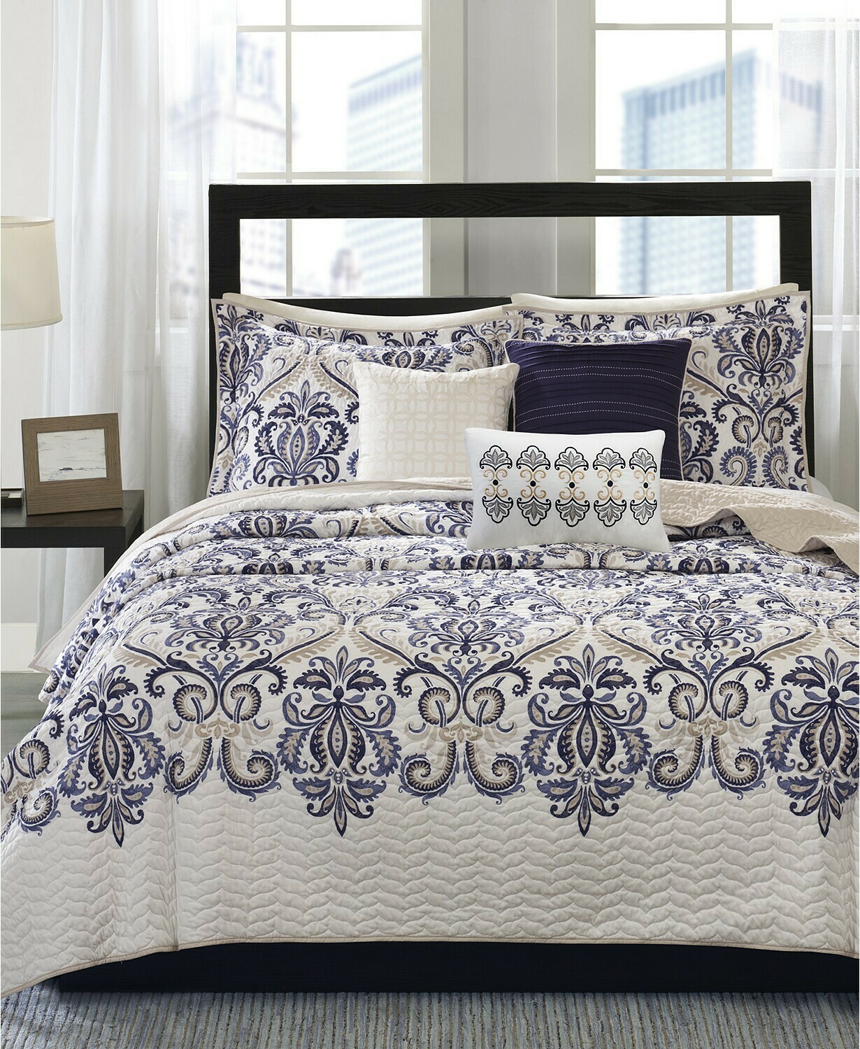 Madison Park Cali 6-Pc. Quilted King/California King Coverlet Set Bedding