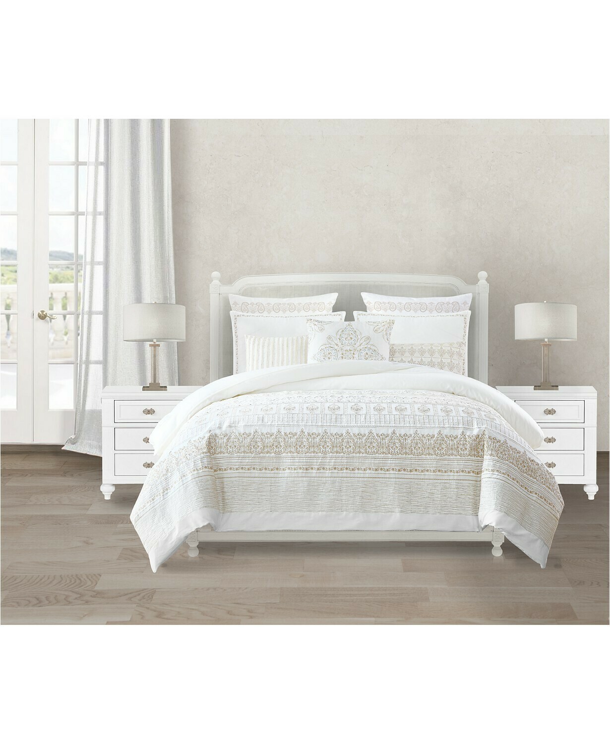 Lacourte Estelle Cotton 8-Pc. King Comforter Set Bedding