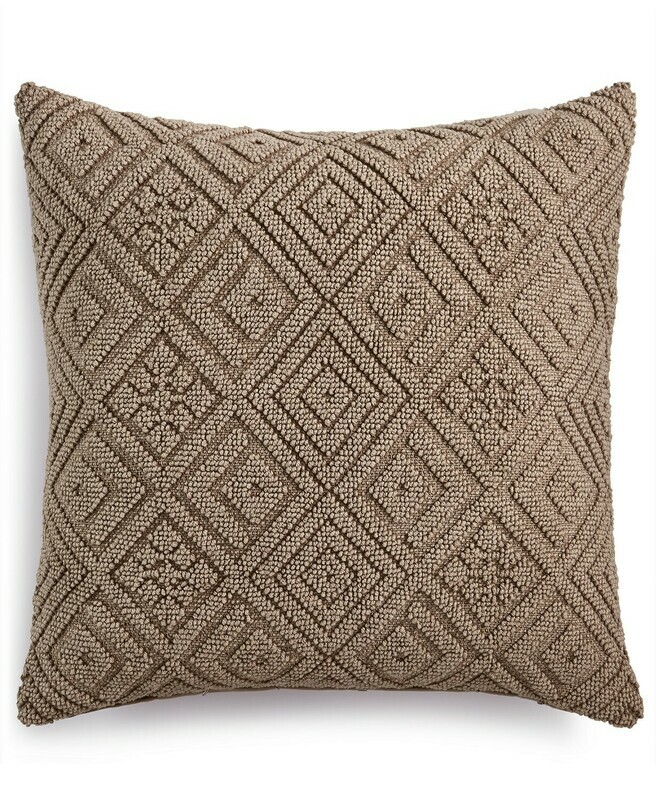 Lacourte Cleon Handwoven Geometric 22&quot; Square Decorative Pillow