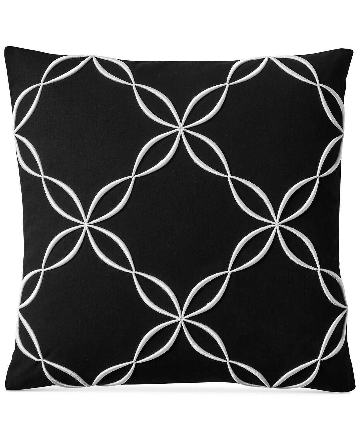 Charter Club Damask Designs Outline Embroidered 18" Square Decorative Pillow