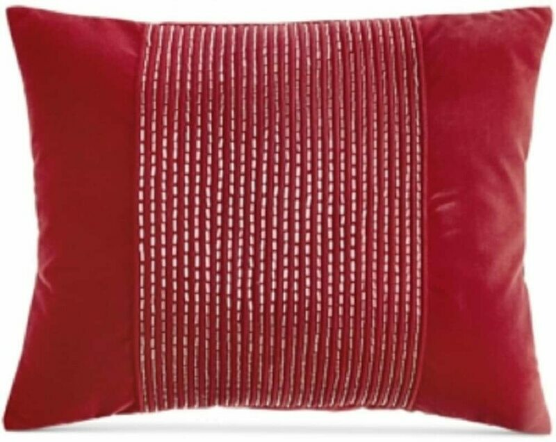 International Concepts Acra Pleated Velvet 14&quot; x 20&quot; Decorative Pillow