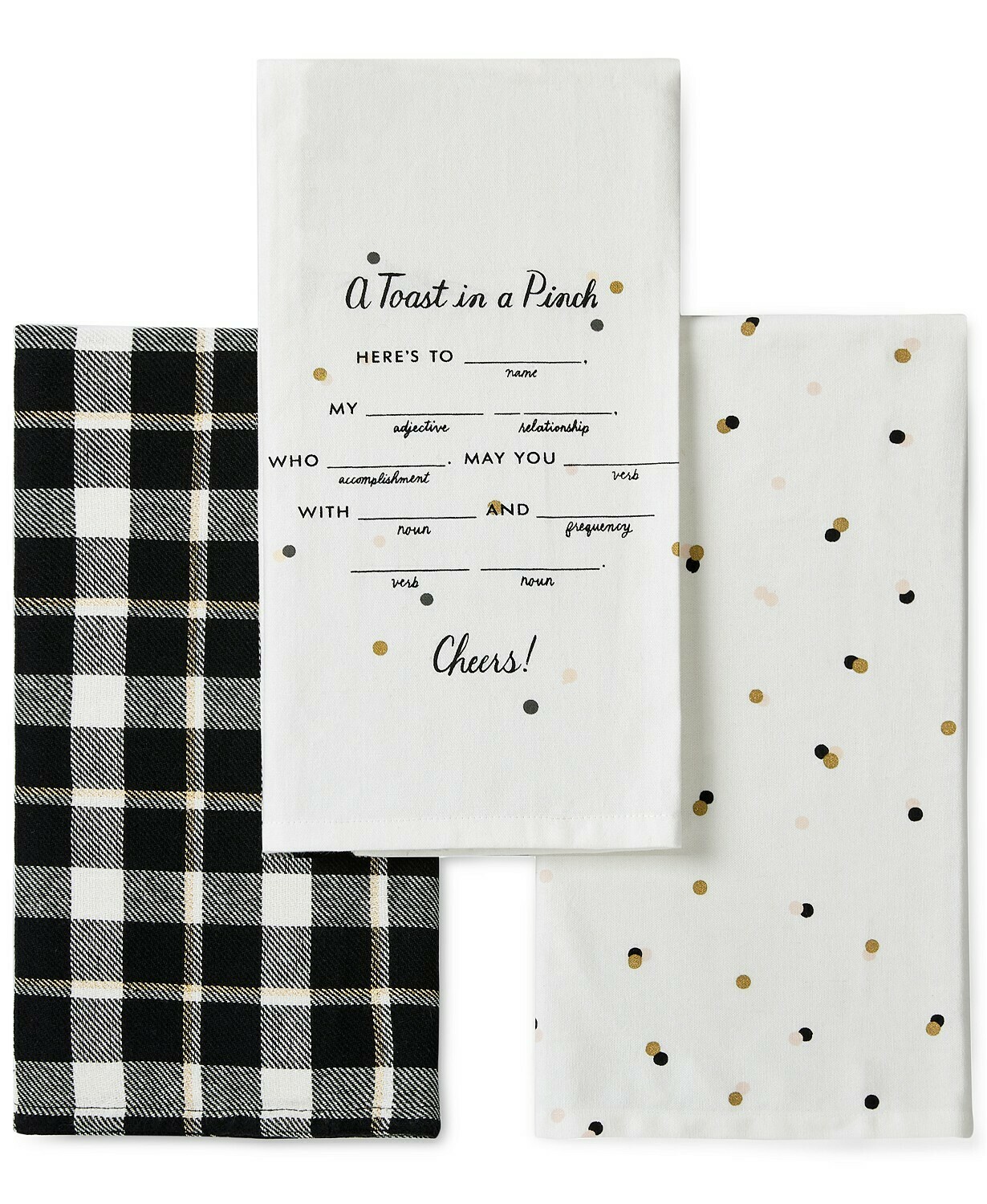 Kate Spade New York 3-Pc. Toast In A Pinch Kitchen Towel Set