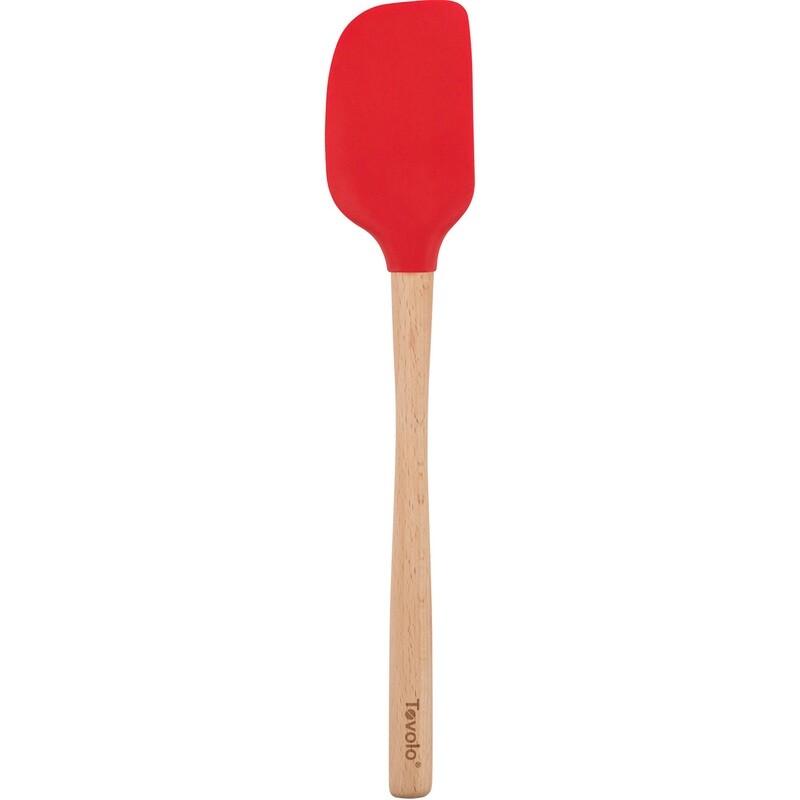 Tovolo Flex-Core Wood Handled Silicone Spatula, Candy Apple