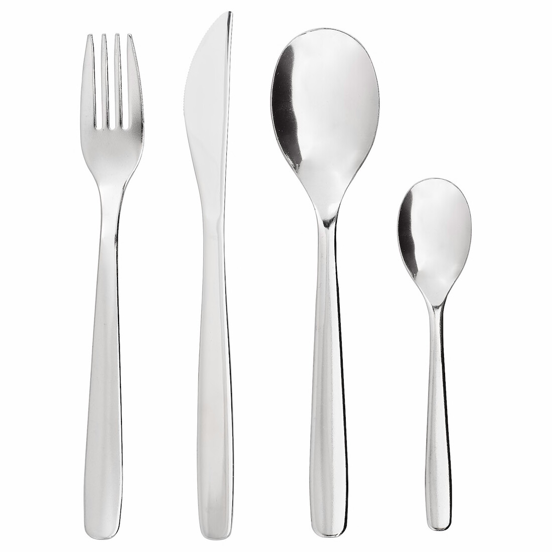 IKEA Mopsig Modern Silverware Cutlery Set 16 Piece Flatware Set - Service For 4 