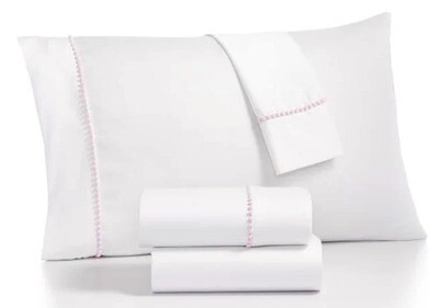 Whim by Martha Stewart Collection Solid Hem Cotton 325-Thread Count 4-Pc. Full Sheet Set