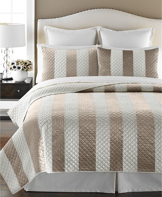 Martha Stewart Collection Siena Stripe Twin Quilt