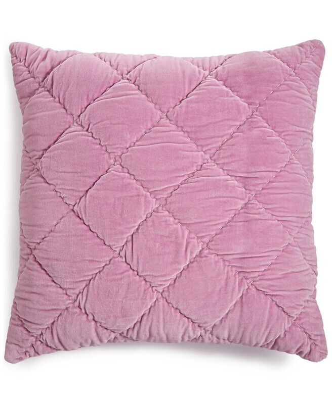 Whim By Martha Stewart Collection Quilted Velvet 26&quot; Square Decorative Pillow - Pink