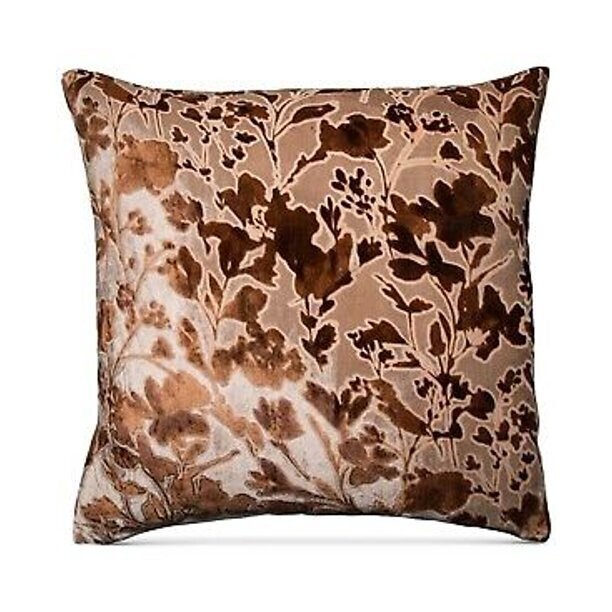 Lacourte Misha Handcrafted Burnout Velvet Jacquard 20" Square Decorative Pillow,