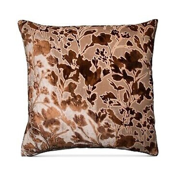 Lacourte Misha Handcrafted Burnout Velvet Jacquard 20&quot; Square Decorative Pillow,