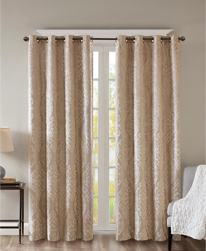 Mirage 50&quot; x 84&quot; Damask Total Blackout Curtain Panel