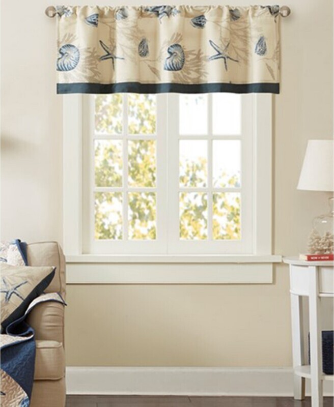 Madison Park Bayside 50&quot; x 18&quot; Cotton Window Valance