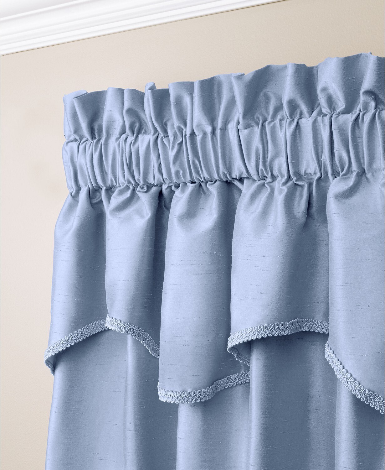 Miller Curtains Buckingham Antique Satin 52&quot; x 18&quot; Window Valance