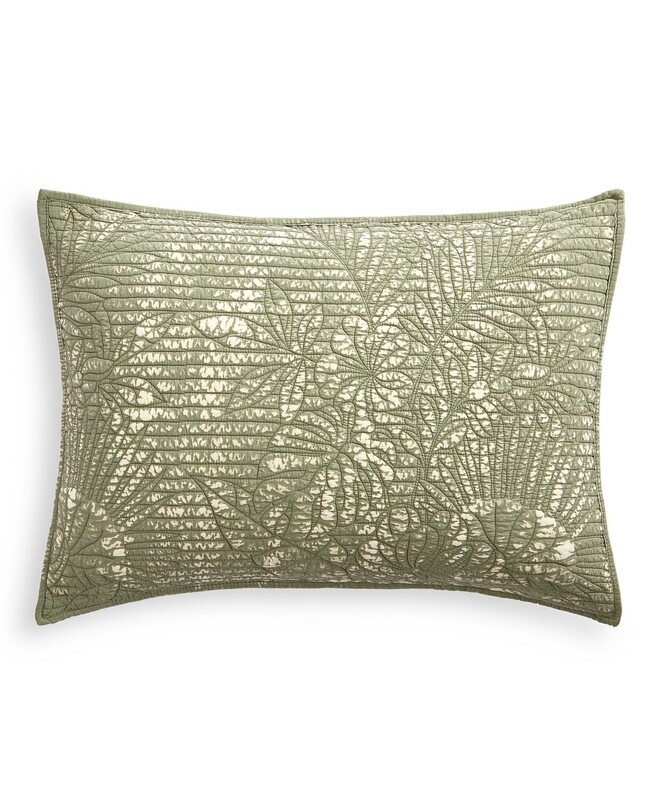 Martha Stewart Collection Botanical Standard Sham - Green