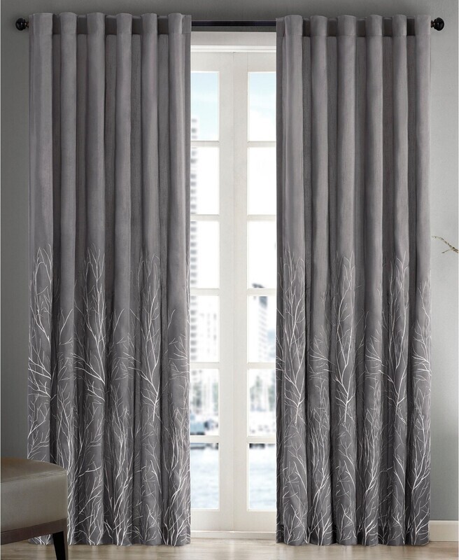 Madison Park Andora 50&quot; x 95&quot; Embroidered Curtain Panel