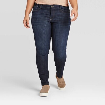 Women's Plus Size High-Rise Skinny Jeans - Universal Thread Dark Wash 20W