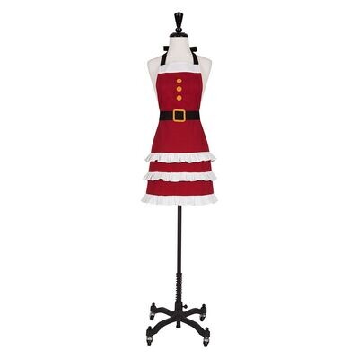 KAF HOME Holiday Mrs. Claus Apron, Red