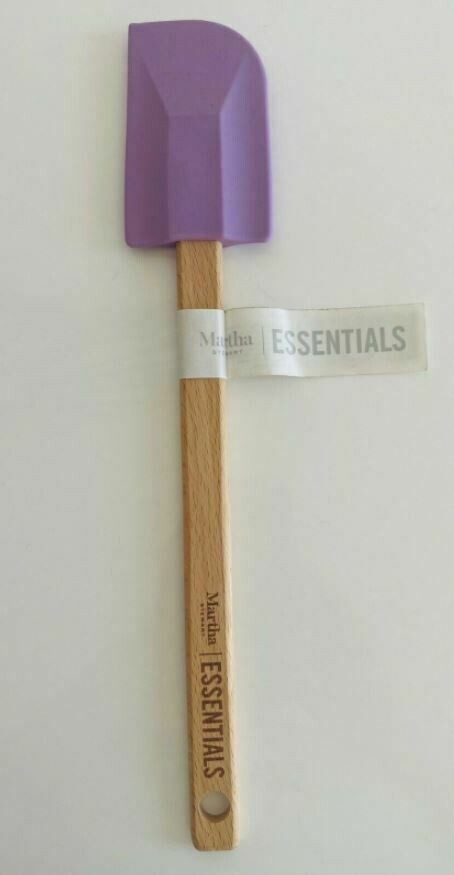 Martha Stewart Essential Spatula 11.5 in Purple Silicone Head Wood Handle