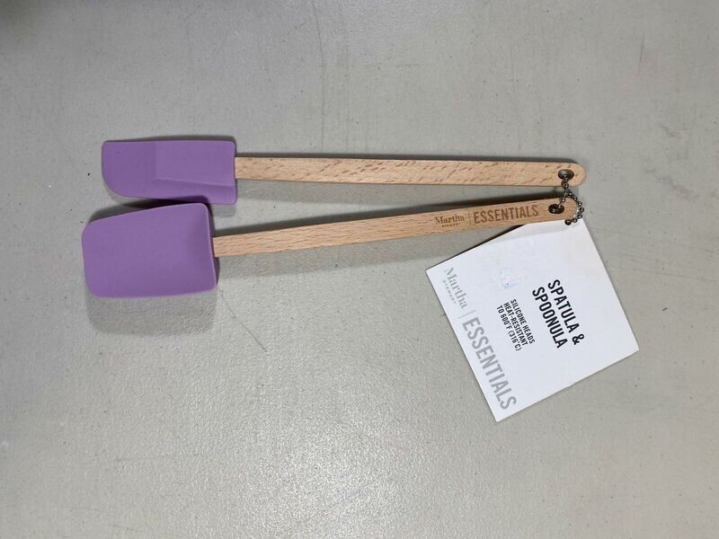 Martha Stewart Essentials Spatula &amp; Spoonula Silicone Heads Heat Resistant