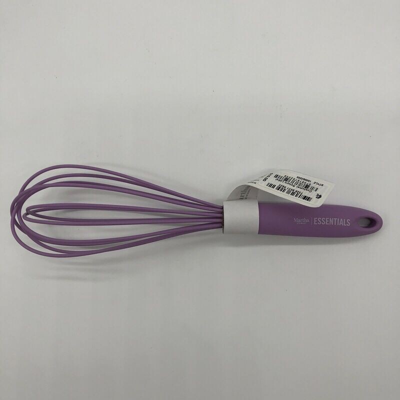 Martha Stewart Essentials Cooking Baking Whisk Purple 10.75&quot; Long, Silicone