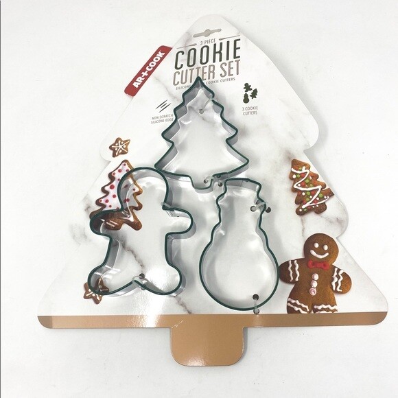 AR+COOK Christmas Cookie Cutter Set 3 Piece