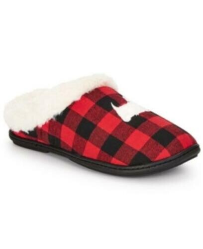 Charter Club Women&#39;s Faux-Fur Plaid Scottie Dog Slippers - (L)