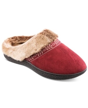 Isotoner Signature Women's Microsuede Addie Slippers with Memory Foam (S)