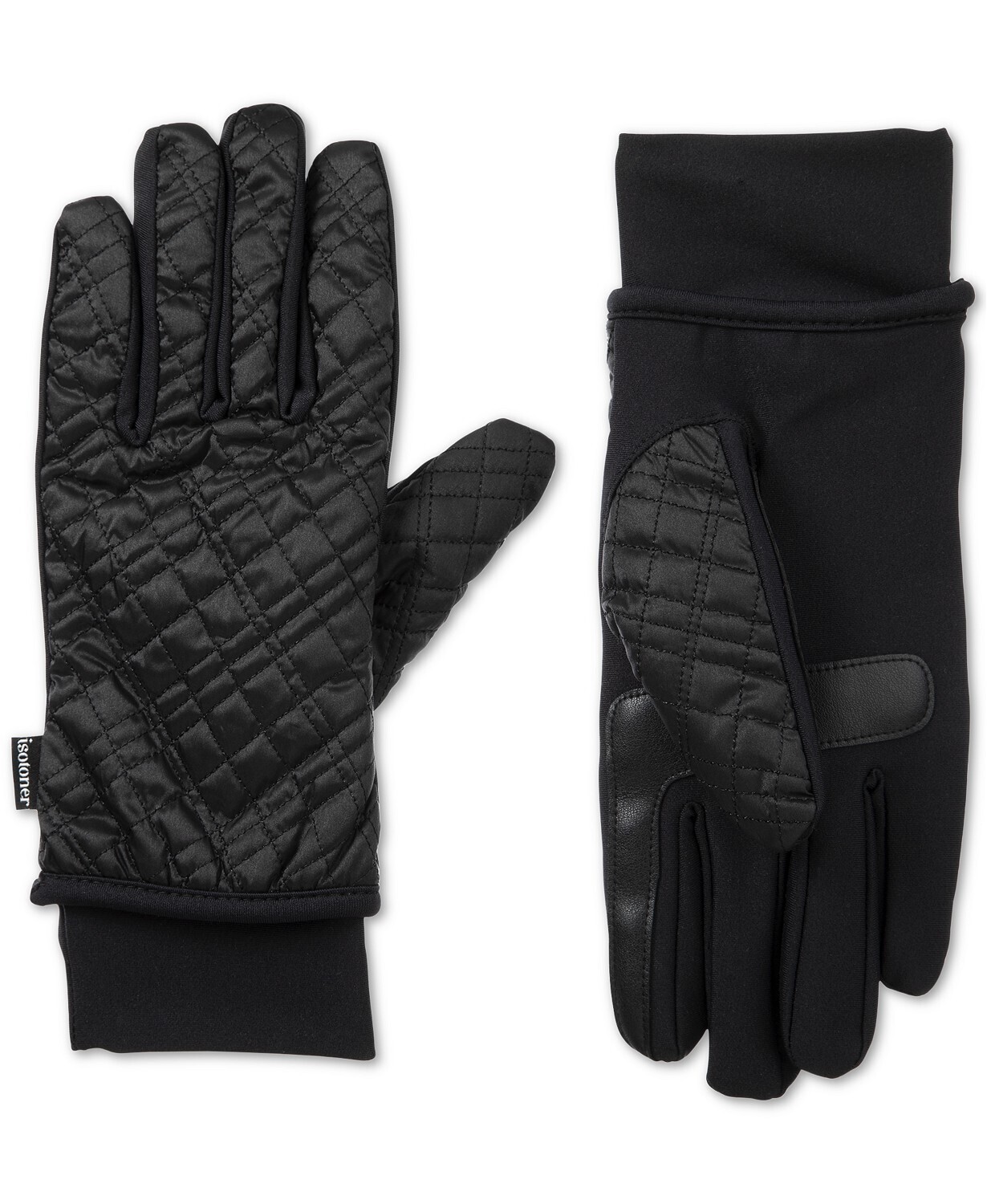 Isotoner Signature Women's SleekHeat Quilted Gloves with SmarTouch Technology