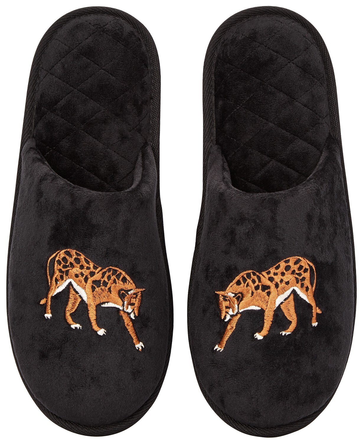 INC Women's Placed Leo Microvelour Slippers - (S)