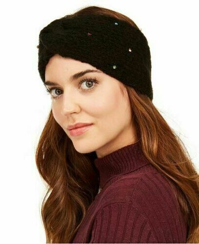 International Concepts Women&#39;s Gemstone Embellished Headwrap, Black