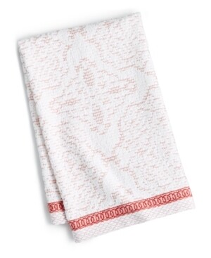 Mainstream International Inc. Lace Damask Hand Towel Bedding, Rose