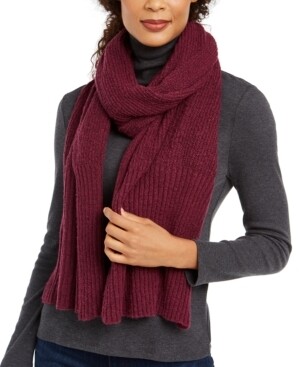 International Concepts Twisted Rib Muffler Scarf, Burgundy