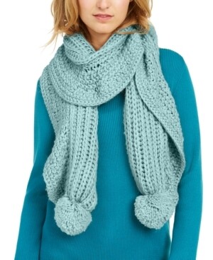 Charter Club Ruffle-Knit Boa Scarf, Pale Green