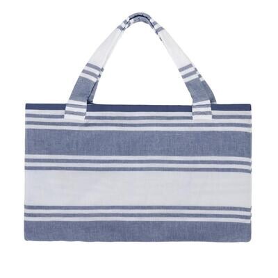 JOY Resort Chic Convertible 2-in-1 Tote to Beach Towel Blue