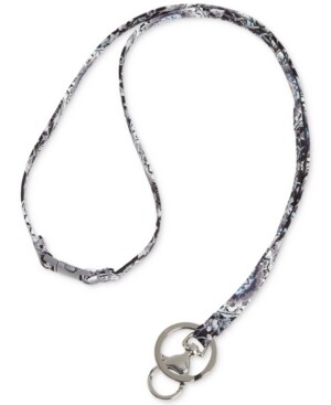 Vera Bradley Womens Breakaway Lanyard - Charcoal Medallion