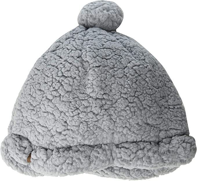 Timberland Knit Sherpa Fleece Shallow Beanie - Grey