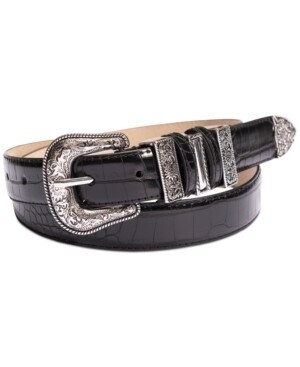 International Concepts Western Textured Keeper Belt - L