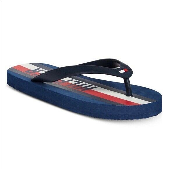 Tommy Hilfiger Little/Big Boys Stripe Flip-Flops(1) - Navy