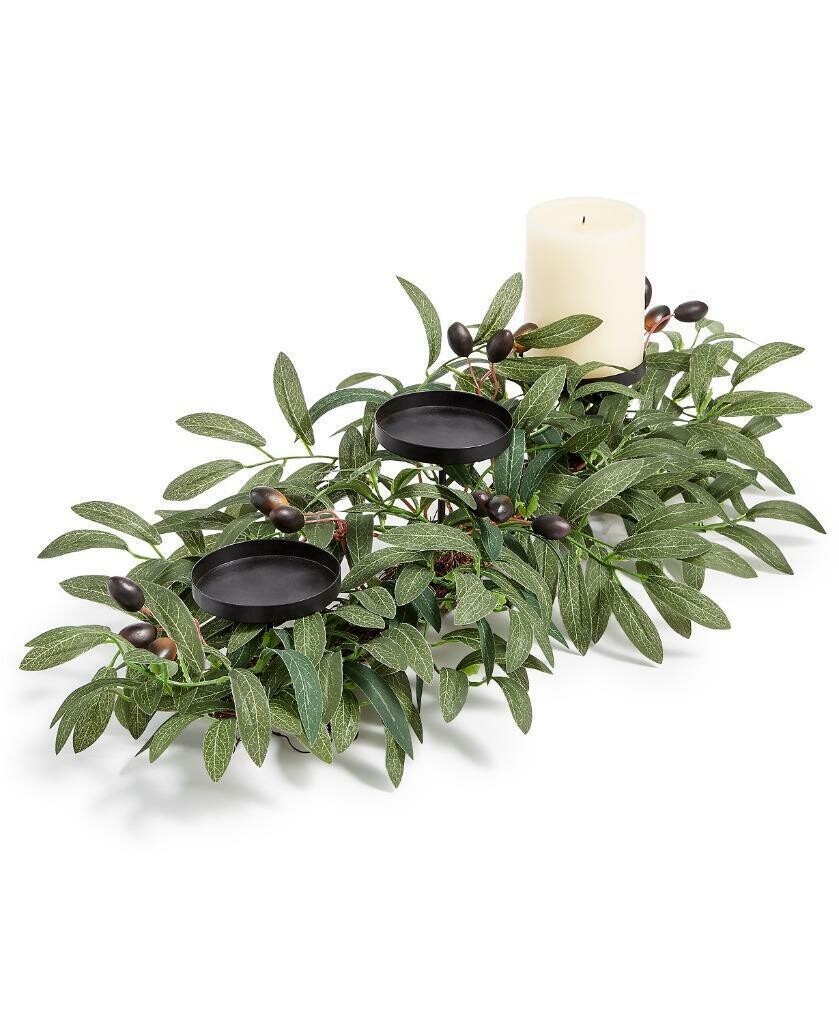 Martha Stewart Collection La Dolce Vita Olive Leaf Artificial Centerpiece