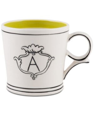 Molly Hatch Monogram Letter "A" 14 Oz. Coffee Mug