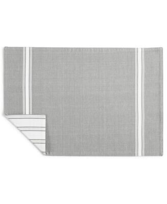 Martha Stewart Collection Striped Gray Cotton Placemat