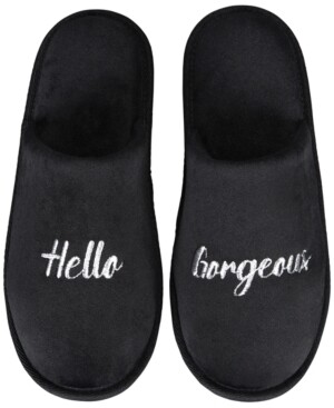 Jenni Women's Hello Gorgeous Slippers, Black XL (11/12)